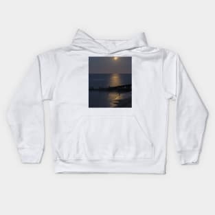 Moonlight on the North Sea Kids Hoodie